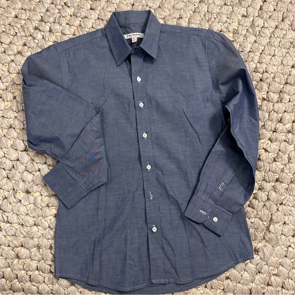 SALE‎ Isaac Mizrahi + more boys dress shirts bundle Blue Check  size 12